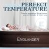 Englander First Ever Microfiber Air Mattress, Microfiber Airbed with Built in Pump Queen Brown/Cream Top view 4