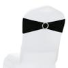 MDS Pack of 150 Spandex Chair Sashes Bows Universal fits Elastic Stretch Chair Bands Ties with Buckle Slider Bow for Wedding Decoration Spandex Slider Sashes Bow - Black view 1