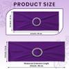 MDS Pack of 75 Spandex Chair Sashes Bow Premium Stretch Chair Cover Band with Buckle Slider Universal fits Elastic Dining Chair Ties for Wedding Party Banquet Events Decoration - Purple view 2