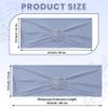MDS Pack of 150 Spandex Chair Sashes Bows Universal fits Elastic Stretch Chair Bands Ties with Buckle Slider Bow for Wedding Decoration Spandex Slider Sashes Bow - Baby Blue view 2
