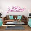 Sweetums Signatures The Love of A Family is Life's Greatest Blessing Wall Decal 60" Wide x 20" Tall Hot Pink view 1