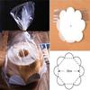 Mistari Clear Plastic Bake Bags Cellophane Treat Bags for Toast Bread Cookie Candy Cake Bakery Gift Packaging, 8 Cake Tray and Gold Ribbon (20 Pack) view 3