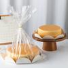 Mistari Clear Plastic Bake Bags Cellophane Treat Bags for Toast Bread Cookie Candy Cake Bakery Gift Packaging, 8 Cake Tray and Gold Ribbon (20 Pack) view 4