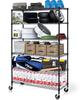 Dkeli Storage Shelves 6 Tier Heavy Duty NSF Metal Shelving with Wheels, 6000 Weight Capacity, Commercial Grade Adjustable Wire Shelving Unit for Kitchen Basement Restaurant Garage view 1