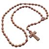 5 Decade Light Jujube Wood Teardrop 10mm Rosary view 1