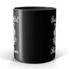 BeeTeeStore Just A Girl Who Loves Raccoons Coffee Mug - Stylish Floral Animal Lover Gift for Women & Raccoon Moms - 15oz Black Ceramic Tea Cup for Birthdays & Mother's Day view 3