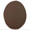Footstool Round Pouf Cover with Piping Ottoman Cover Cotton Brown 24" Diameter x 16" Height (60 cm Diameter x 40 cm Height) Cover ONLY, Not Stuffed, Insert not view 4