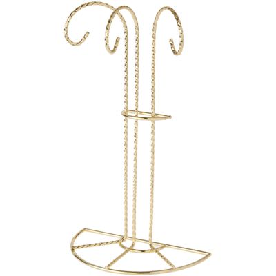 Bard's 3 Arm Gold-Toned Ornament Stand, 11.25" H x 6.75" W x 3.75" D, Pack of 2
