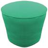 Saffron Ottoman Footstool Cover Cotton Round Pouf Cover with Piping Teal Blue 22" Diameter x 16" Height (55 cm Diameter x 40 cm Height) Cover ONLY, Not Stuffed, Insert not Included view 1