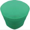 Saffron Ottoman Footstool Cover Cotton Round Pouf Cover with Piping Teal Blue 22" Diameter x 16" Height (55 cm Diameter x 40 cm Height) Cover ONLY, Not Stuffed, Insert not Included view 2