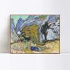 INVIN ART Framed Canvas Giclee Print Ravine with a Small Stream, 1889 by Vincent Van Gogh Wall Art Living Room Home Office Decorations(Wood Color Slim Frame,20"x24") view 1