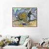 INVIN ART Framed Canvas Giclee Print Ravine with a Small Stream, 1889 by Vincent Van Gogh Wall Art Living Room Home Office Decorations(Wood Color Slim Frame,20"x24") view 3