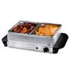 OVENTE Electric Buffet Server & Food Warmer with Two 1.5 Qt Stainless Steel Chafing Dishes, Adjustable Temperature Control  Warming Tray for Parties, Dinners & Events, Silver FW152S view 1