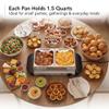 OVENTE Electric Buffet Server & Food Warmer with Two 1.5 Qt Stainless Steel Chafing Dishes, Adjustable Temperature Control  Warming Tray for Parties, Dinners & Events, Silver FW152S view 2