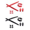ToughAsNails 2 Pairs Replacement Rubber Kits Ear Socks and Nose Pads for Oakley Juliet Sunglasses Black&Red view 1