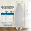 Encasa XO Ironing Board Cover And Pad 42"x14" - 4mm Felt & 2mm foam Metallized Silver iron Board Cover With Padding - Heat & Scorch Resistant, Non Slip, Bungee Elasticated, 3 Fasteners Silver Luxury view 3
