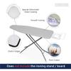 Encasa XO Ironing Board Cover And Pad 42"x14" - 4mm Felt & 2mm foam Metallized Silver iron Board Cover With Padding - Heat & Scorch Resistant, Non Slip, Bungee Elasticated, 3 Fasteners Silver Luxury view 4