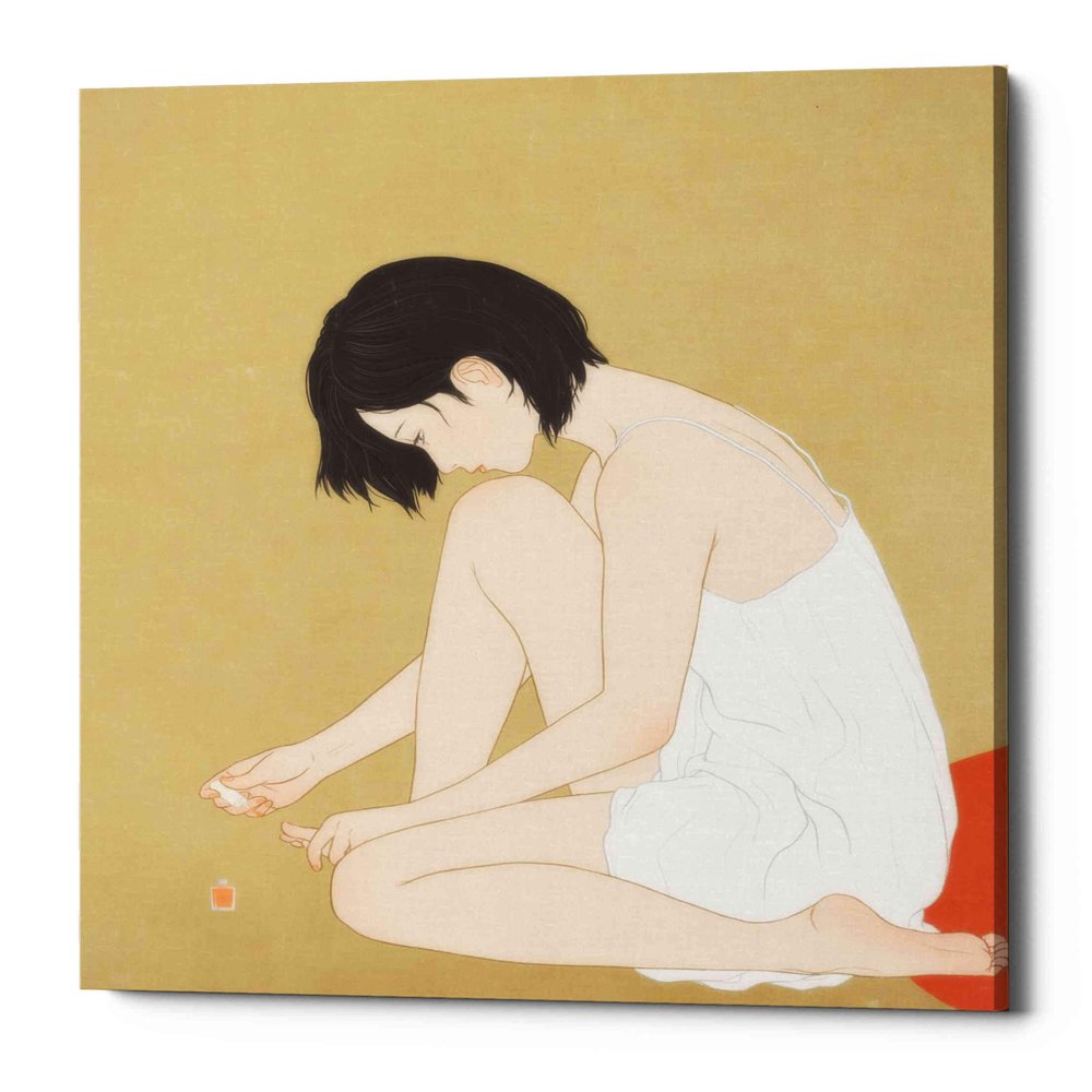Epic Graffiti 'A Woman Painting a Pedicure' by Sai Tamiya, Canvas Wall Art, 16"x18"