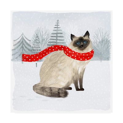 Trademark Fine Art Christmas Cats and Dogs III by Victoria Borges, 18x18