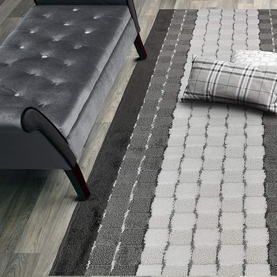 ORFA HOME Custom Cut Hallway Runner Rug, Slip Resistant, 31 Inch Wide X Your Choice of Length, Checkered White, 31 Inch X 4 feet, Doormat