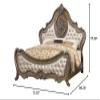Acme Ragenardus Queen Bed in Synthetic Leather & Vintage Oak view 2