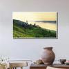 INVIN ART Framed Canvas Giclee Print Evening Golden Plyos by Isaac Levitan Wall Art Living Room Home Office Decorations(White Slim Frame,20"x28") view 2