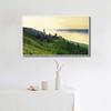 INVIN ART Framed Canvas Giclee Print Evening Golden Plyos by Isaac Levitan Wall Art Living Room Home Office Decorations(White Slim Frame,20"x28") view 3