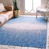 Unique Loom Outdoor Modern Collection Area Rug - Ombre (6' 1" x 9' Rectangle, Blue/ Ivory) view 1