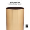 Umbra Metalla 4.75-Gallon(18L) Trash Can, Matte, Brass Look view 4