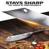 DALSTRONG Hybrid Cleaver & 8" Chef Knife - Shogun Series ELITE - The 'Crixus' - Japanese AUS-10V Super Steel Kitchen Knife - Black Handle - Razor Sharp Knife - Meat Cleaver Heavy Duty - w/Sheath Cover view 2