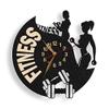 monastar Fitness Wood Wall Clock -Select Size- Big I Love My Body Gym Women Bodybuilding Female Sport Wall Art Dcor view 1