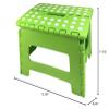 Lexi Home Small 9" Foldable Space Saving Super Step Stool - Green view 3