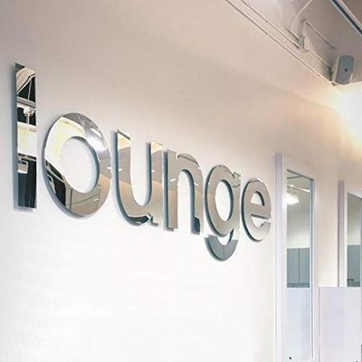 Super Cool Creations Floating Mirrored Internal Signs for Home, Office & Shop - Red - 35CM