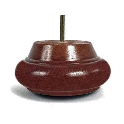Leg Daddy TruFitLeg Ivar - 2 1/2" Turned Bun Sofa Leg, Fits on All Furniture with Hanger Bolt Attachments (Oak, Set of 2)