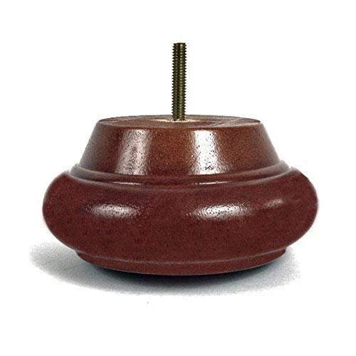 Leg Daddy TruFitLeg Ivar - 2 1/2" Turned Bun Sofa Leg, Fits on All Furniture with Hanger Bolt Attachments (Oak, Set of 2)
