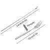 5Pcs Extendable Forks, Stainless Steel Telescopic Forks Adjustable Length 8.7 to 25.4 Inch for BBQ Dessert Portable Outdoor Use view 2