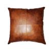 Aaron Craft Lambskin Leather Cushion Pillow Cover (Tan, 18x18) view 1
