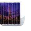 Amagical Bathroom Rug Mats Set Shower Curtain Set 3 Piece Memory Foam Extra Soft Shower Bath Rugs Contour Mat Shower Curtain and 12 Hooks Purple Sky Paris Eiffel Tower Beautiful Scene view 2