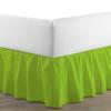 Amuze Bedding Egyptian Cotton 300 Thread Count 1 PC Tailored Single Ruffled/Dust Ruffle Bed Skirt (Parrot Green, Short Queen, Drop Length 15 Inches) view 1