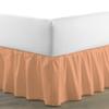 Amuze Bedding Egyptian Cotton 300 Thread Count 1 PC Tailored Single Ruffled/Dust Ruffle Bed Skirt (Peach, Queen, Drop Length 15 Inches) view 1