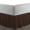 Amuze Bedding Egyptian Cotton 300 Thread Count 1 PC Tailored Single Ruffled/Dust Ruffle Bed Skirt (Chocolate, Cal Queen, Drop Length 17 Inches) view 1