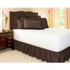 Amuze Bedding Egyptian Cotton 300 Thread Count 1 PC Tailored Single Ruffled/Dust Ruffle Bed Skirt (Chocolate, Cal Queen, Drop Length 17 Inches) view 2