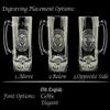 Harris Family English Coat of Arms Beer Stein Set of 4 - Personalized Heraldic Engraving, 16oz view 3