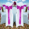 VDS Satin Chair Sashes Chair Cover back Tie Sateen Bows Ribbon for Wedding Birthday Graduation Engagement Ceremony Event Party Banquet Venue Hotel all Dining Chair Decoration (125PC) (Magenta Violate) view 2