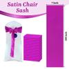 VDS Satin Chair Sashes Chair Cover back Tie Sateen Bows Ribbon for Wedding Birthday Graduation Engagement Ceremony Event Party Banquet Venue Hotel all Dining Chair Decoration (125PC) (Magenta Violate) view 3