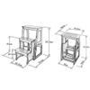 Brown Ladder Stool for Adult Child 3 Step Foldable Ladder Chair Multifunctional Solid Wood Flower Shelf Indoor Ascend Stepladder Stool view 2
