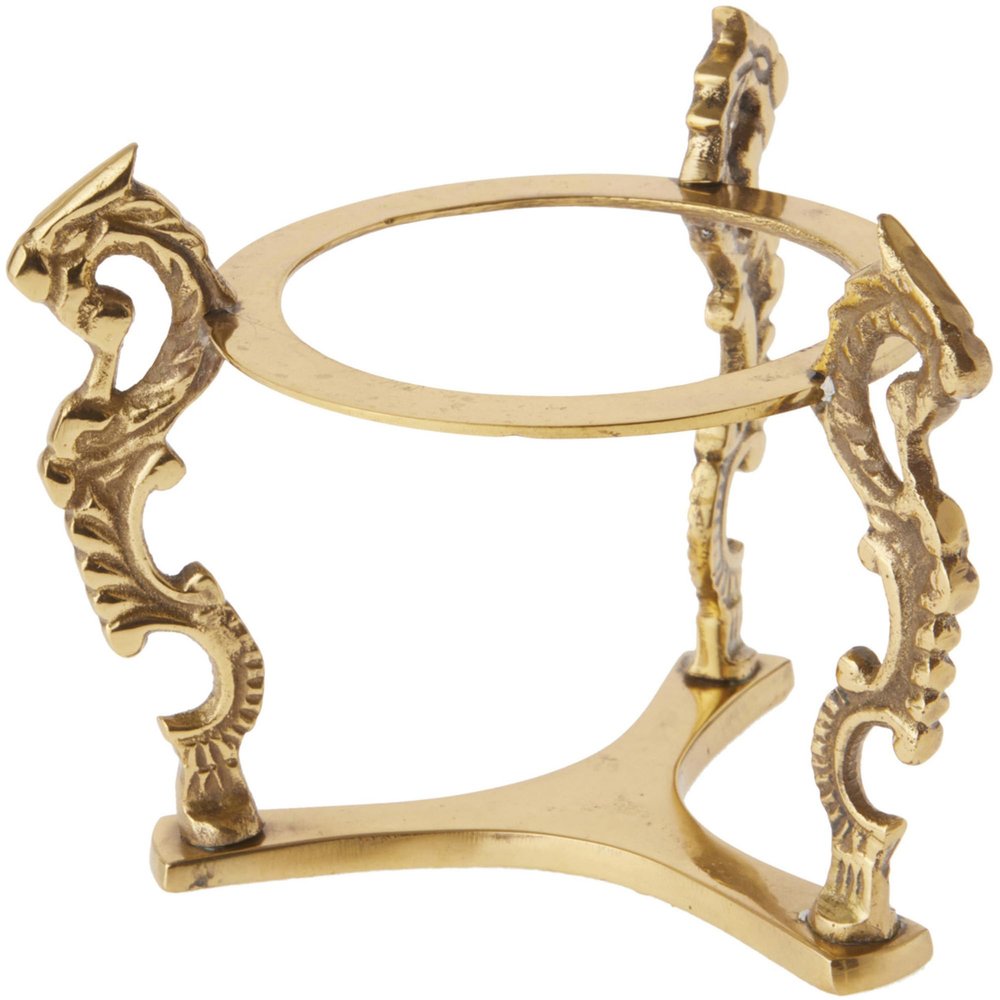 Bard's Brass toned Egg Stand/Holder, Large Dragons, 2.75" Diameter