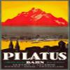 Magnet 1920s Mt Pilatus Lucern Switzerland Vintage Style Travel Magnet Vinyl Magnetic Sheet for Lockers, Cars, Signs, Refrigerator 5" view 1