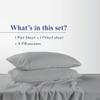 4 Piece Sheet Set Full (54"x75") Size Light Grey Solid, 100% Egyptian Cotton, High-Thread-Count Cooling Bed Sheets, 9 Inch Deep Pocket of Fitted Sheet, Quality Cotton Bed Sheets For Full Size Bed view 2