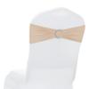 MDS Pack of 150 Spandex Chair Sashes Bows Universal fits Elastic Stretch Chair Bands Ties with Buckle Slider Bow for Wedding Decoration Spandex Slider Sashes Bow - Champagne Gold view 1